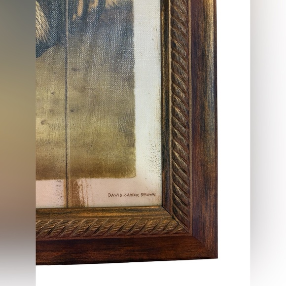 🔻Vintage🔻David Carter Brown, Rustic Rooster Framed Artwork, 17.50"' X 14" 🐔 - Picture 5 of 6